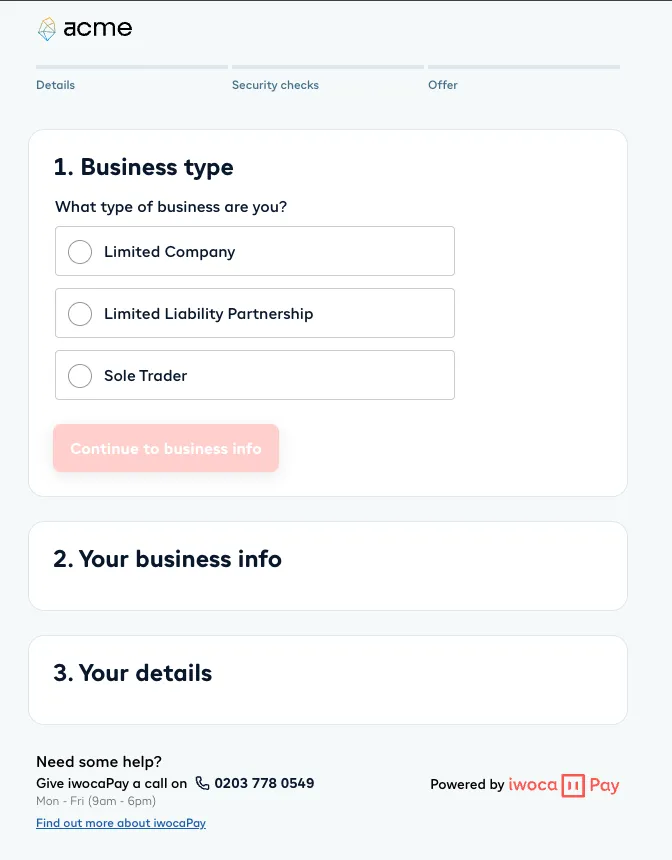 A checkout with a pale, low-contrast call-to-action button