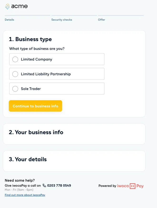A checkout with a bright orange call-to-action button