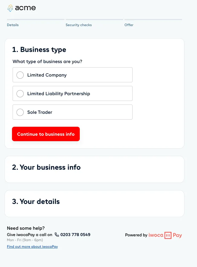 A checkout with a bright red call-to-action button